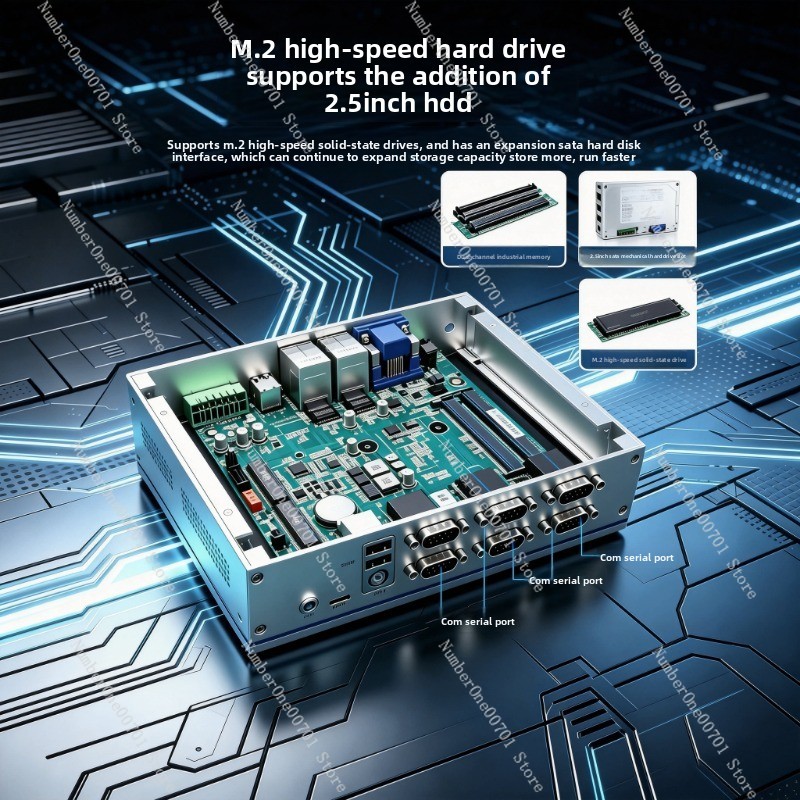 Fanless Industrial Pc Rs485 Core I7 - มินิพีซีอุตสาหกรรมแบบฝังตัวไร้พัดลม 6 พอร์ต COM RS485 RS232